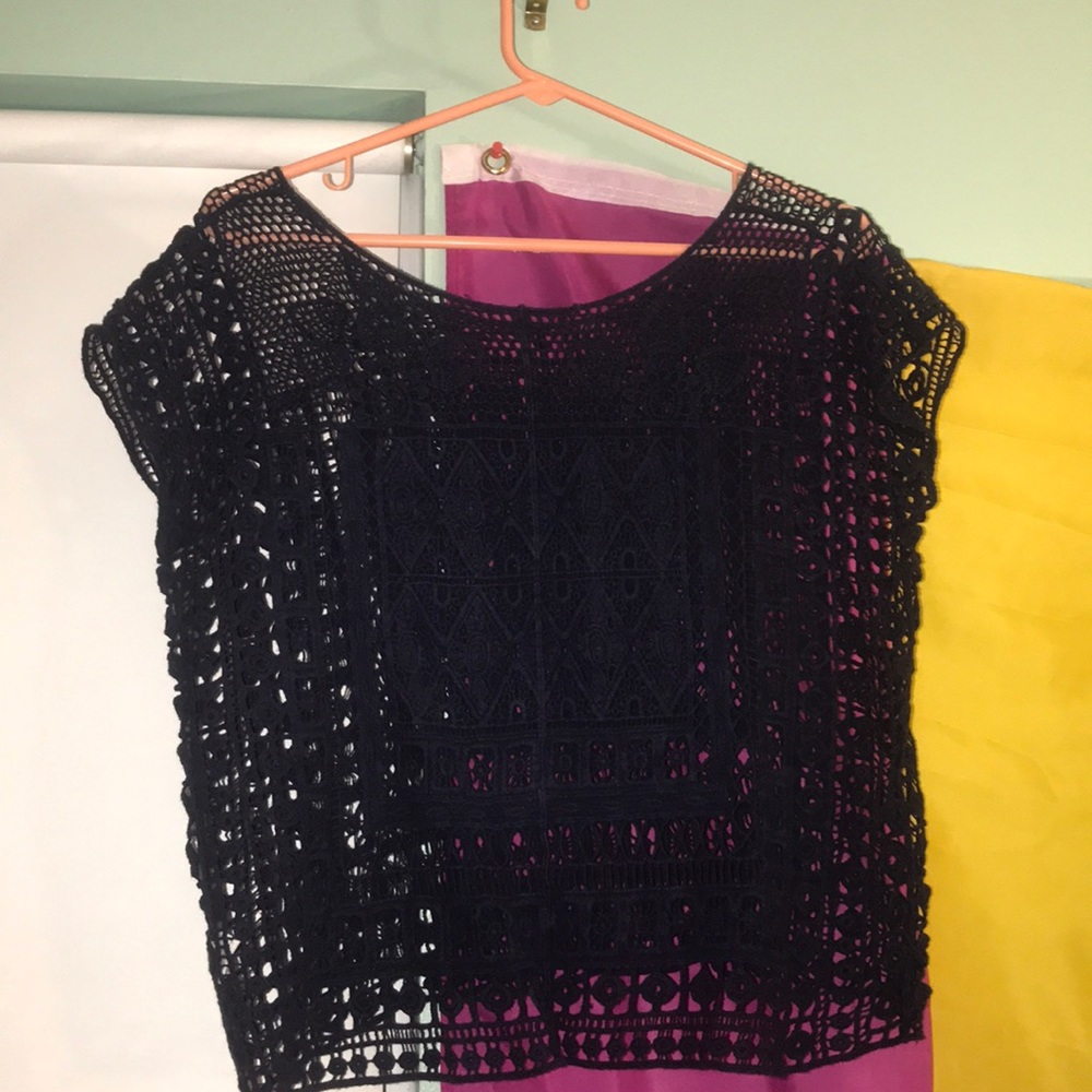 Dark blue mesh shirt